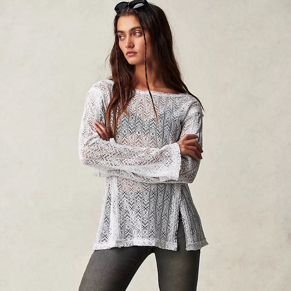 Free People On the Road Twisted Lace Top